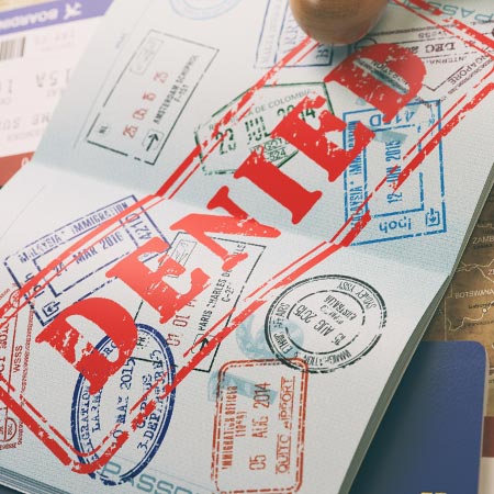 Rifiuto del visto per l'India
